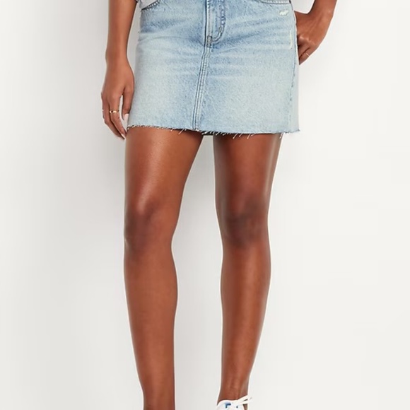 Old Navy Mid-rise OG jean mini skirt 8 NWOT - Picture 3 of 6